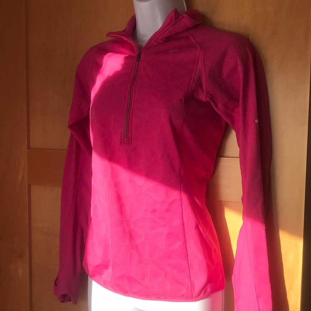 Pink size xs workout half zip long sleeve